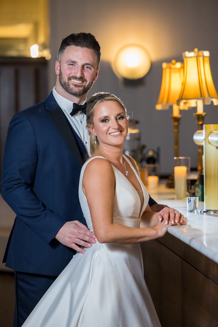 bride groom at bar at Gatsby On The Ocean