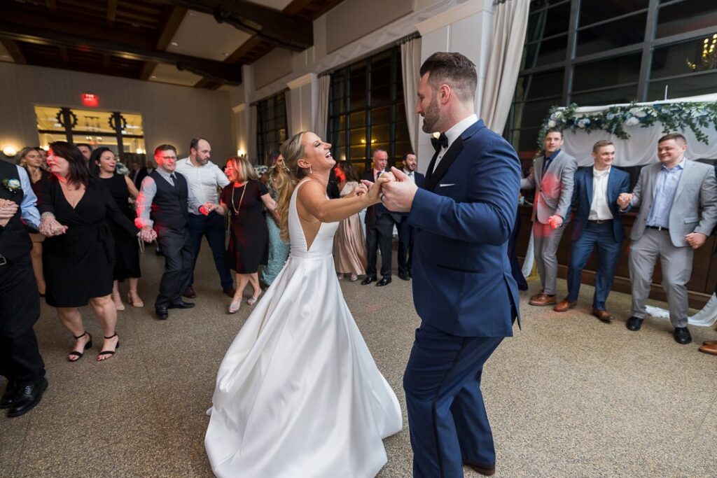 bride groom dancing at Gatsby On The Ocean