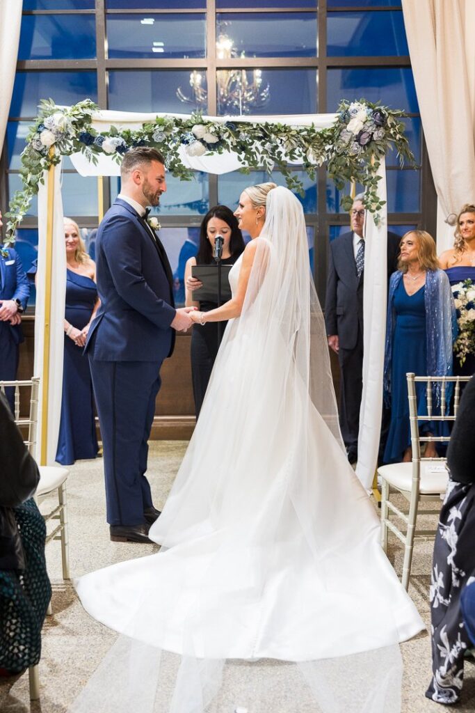 indoor wedding ceremony at Gatsby On The Ocean