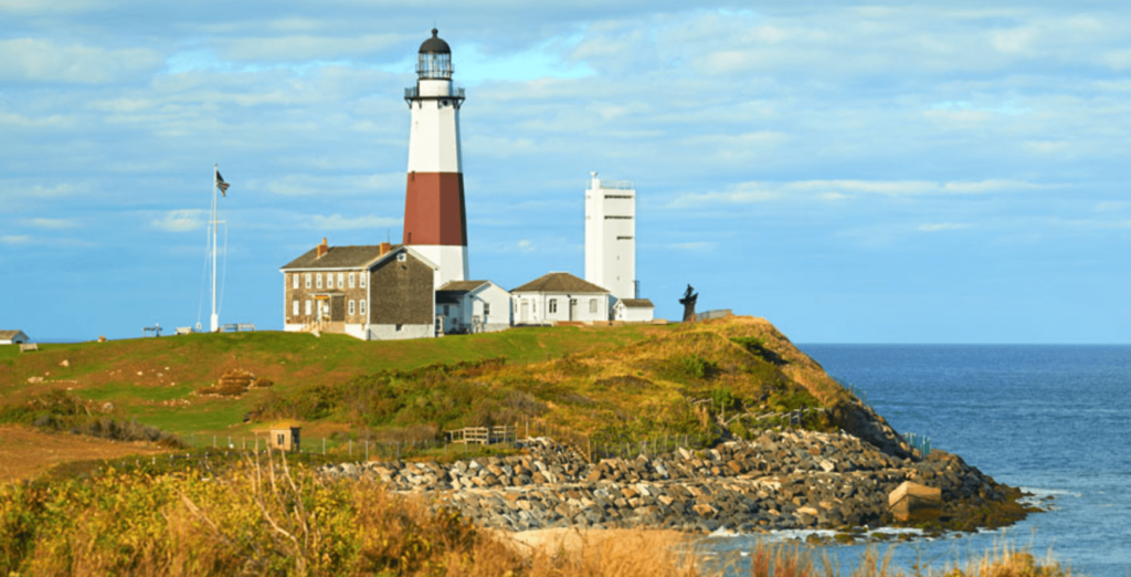 View of the lighthouse and beach at 360 East.