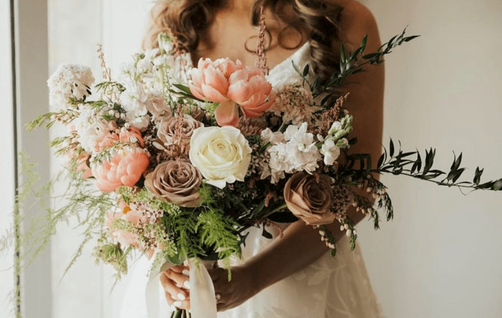 Beautiful bridal bouquet for a wedding on Long Island.