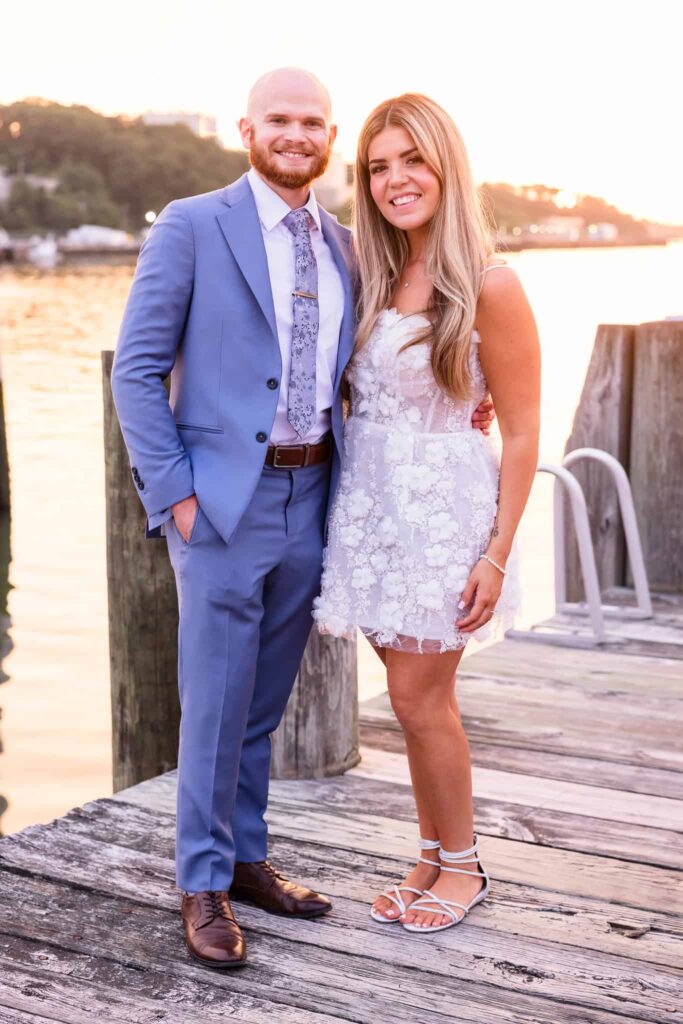 Couple at Port Jefferson Harbor.