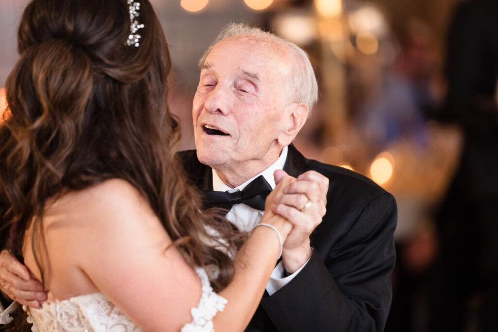 Bride dancing with her grandfather. 