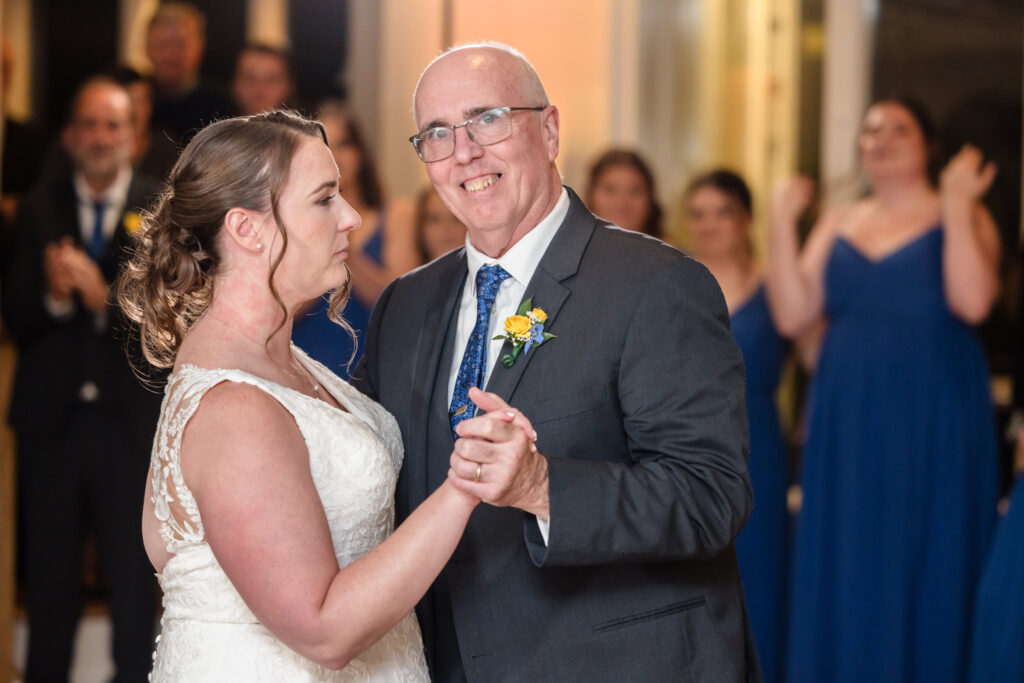 Bride dancing with her father at Sea Cliff Manor Wedding.