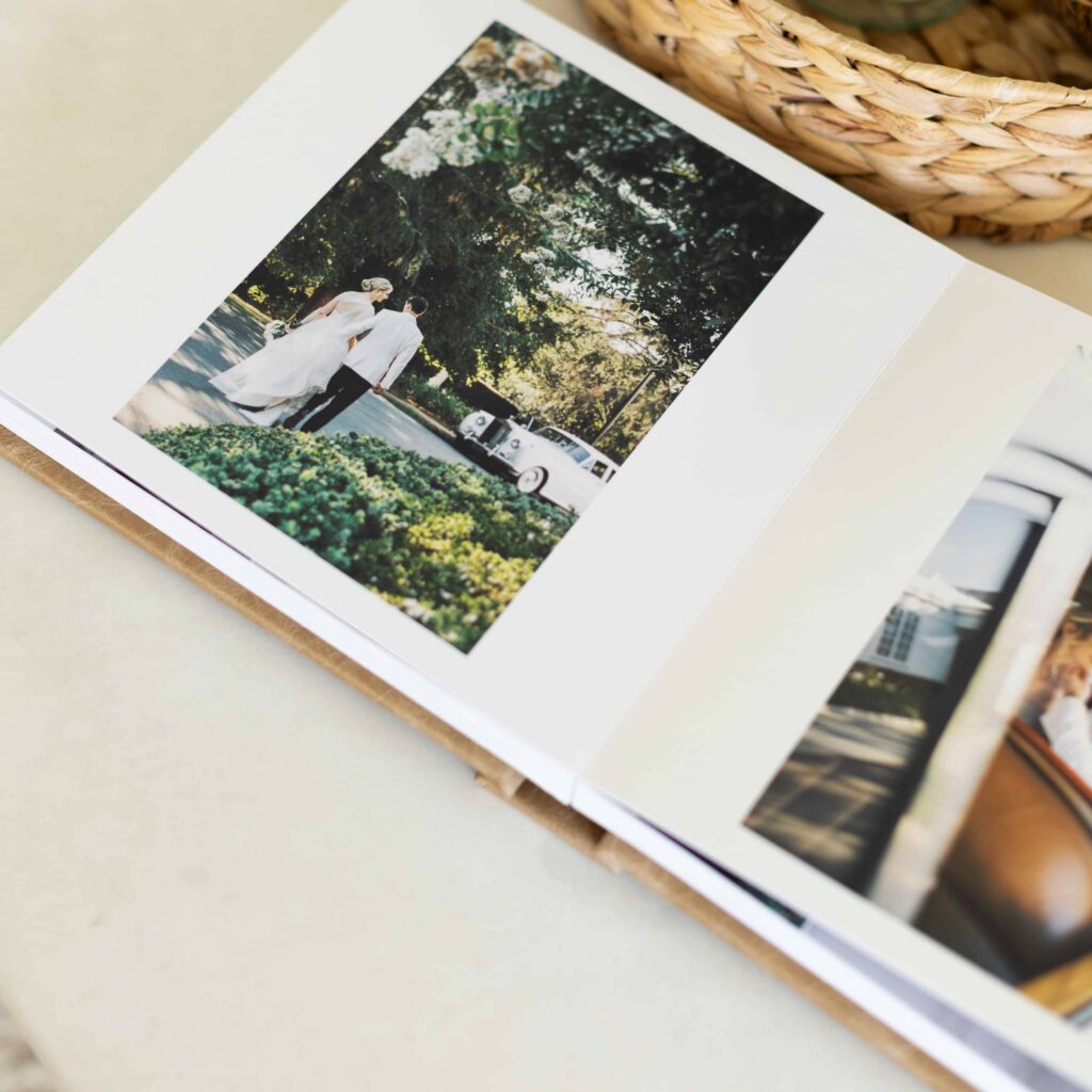 Heirloom wedding album showcasing the value of luxury wedding photography and printed memories on Long Island.