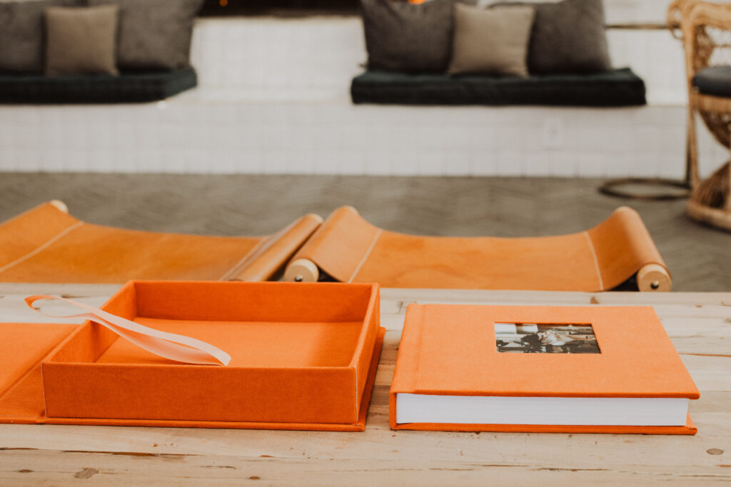 Luxury wedding album with matching presentation box, illustrating why wedding albums matter for preserving memories beautifully.